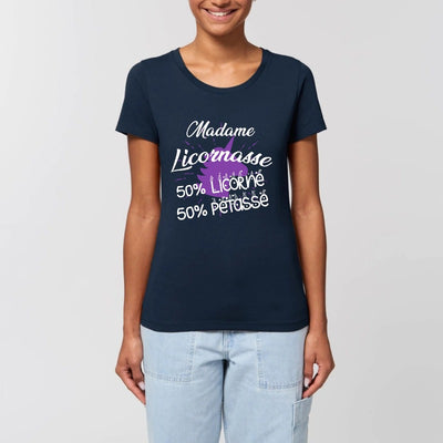 t-shirt licornasse licorne pétasse marine