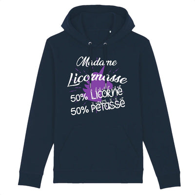sweat hoodie licornasse licorne pétasse marine