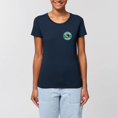 t shirt licorne unicorn coffee écusson bleu 