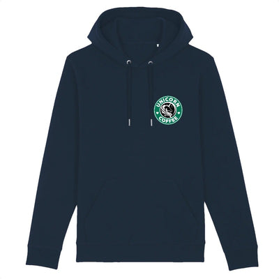 sweat licorne femme unicorn coffee écusson bleu marine