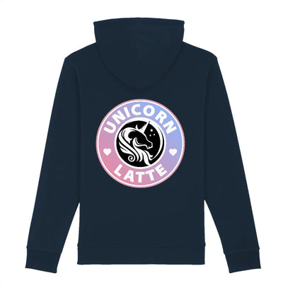 sweat licorne femme unicorn latte back bleu marine