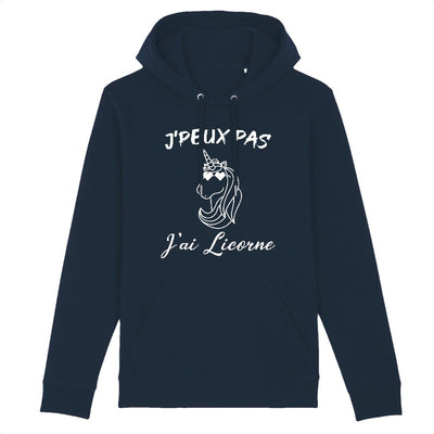sweat licorne femme marine j'peux pas j'ai licorne
