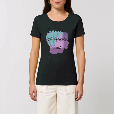 T-shirt licornes généreuses sont Gémeaux noir XS S M L XL coton bio 
