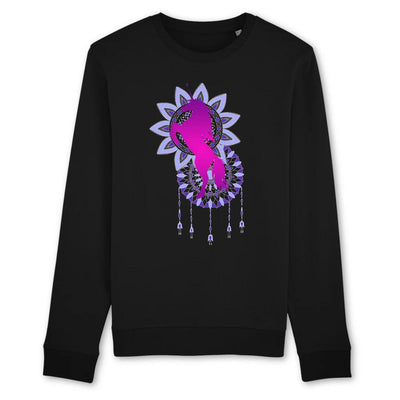 Sweat Licorne mandala noir XS S M L XL XXL coton bio 