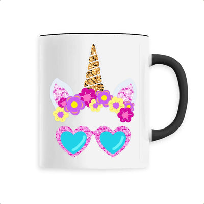 Mug Licorne Lunettes Soleil noir