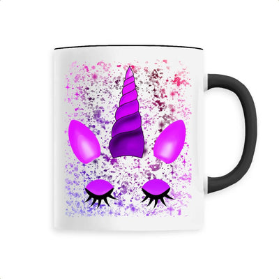 Mug Licorne Endormie Rose noir