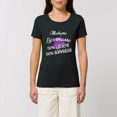 t-shirt licornasse licorne bonnasse noir 