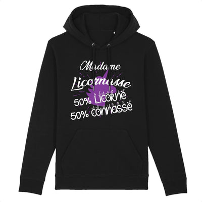 sweat hoodie licornasse licorne connasse noire