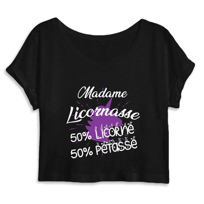crop top licornasse licorne pétasse noir