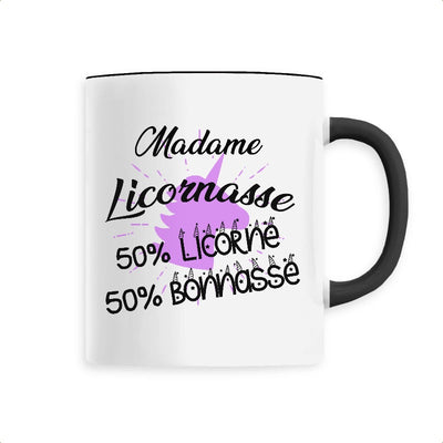 Mug licornasse licorne bonnasse noir