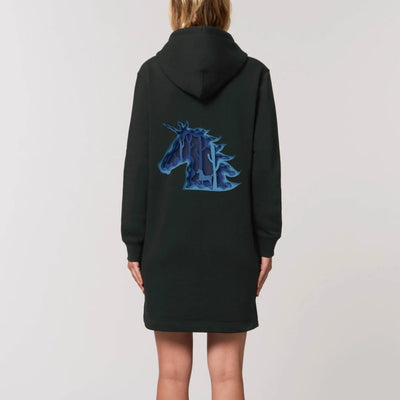 Robe hoodie licorne féerique noir back 