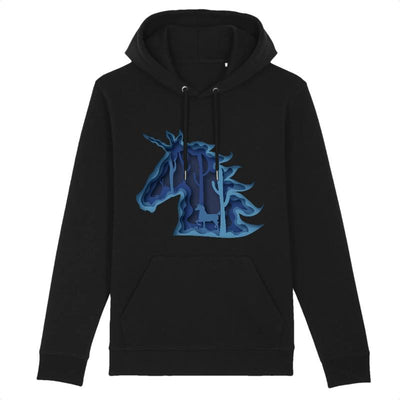 sweat hoodie licorne féerique  noir
