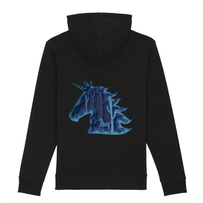 sweat hoodie licorne féerique noir back