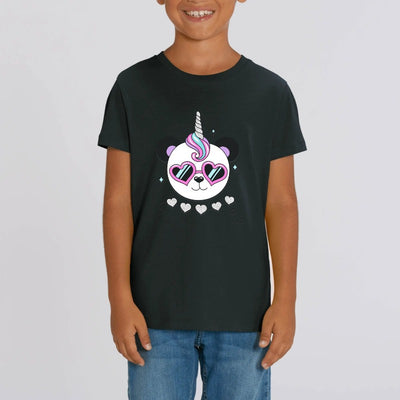 t-shirt licorne enfant noi rpandacorn lunettes coton bio