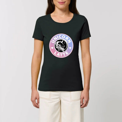 t shirt licorne unicorn latte noir 