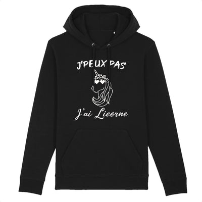sweat licorne femme noir j'peux pas j'ai licorne
