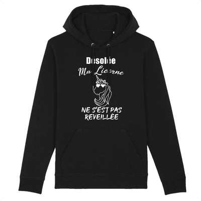 sweat licorne femme noir désolée ma licorne ne s'est pas réveillée