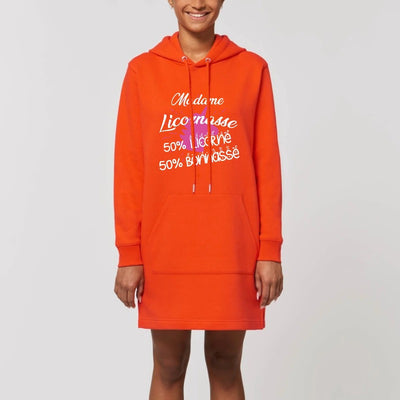 Robe hoodie licornasse licorne bonnasse orange