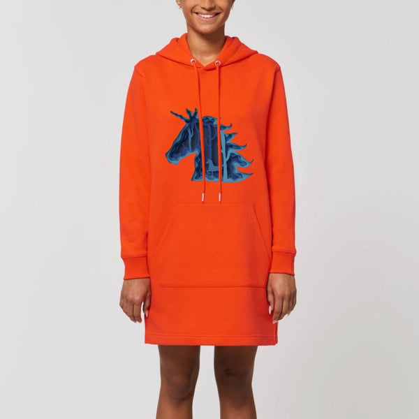 robe hoodie licorne féerique orange