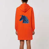 Robe hoodie licorne féerique orange back