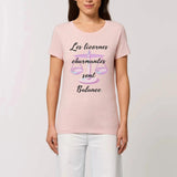 t-shirt licorne charmante balance XS S M L XL rose coton bio 