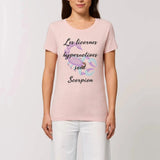T-shirt licornes hyperactives Scorpion rose XS S M L XL coton bio 