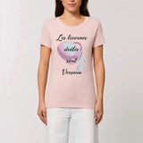 T-shirt licornes drôles sont verseau rose coton bio 