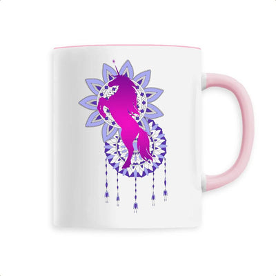 Mug Licorne Mandala Attrape Rêves rose