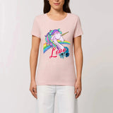 T-shirt licorne Love rose coton bio 