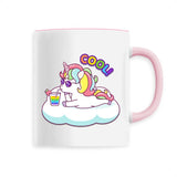 Mug licorne cool rose