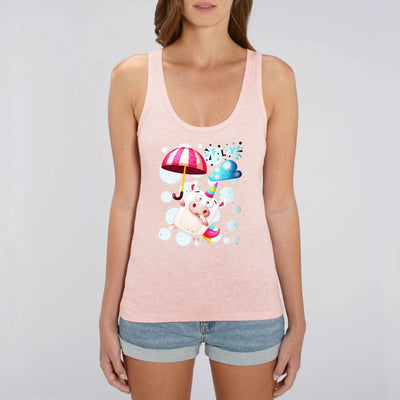 Débardeur licorne crazy fly rose