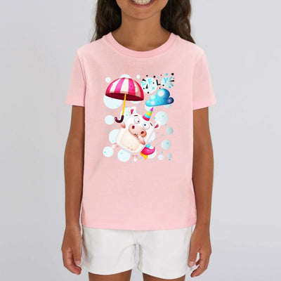 T-shirt enfant licorne crazy fly rose
