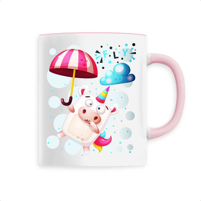 Mug Licorne Crazy Fly rose