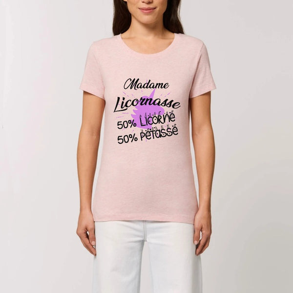 t-shirt licornasse pétasse licorne rose 
