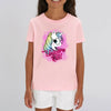 t-shirt licorne enfant rose unicorn are real coton bio 