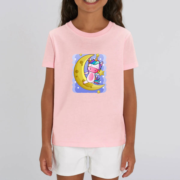 T shirt Licorne Enfant <br>Au Clair de Lune