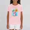 t-shirt licorne enfant rose tournesol magique coton bio 