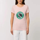 t shirt licorne femme unicorn coffee rose