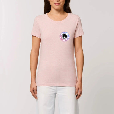 t shirt licorne unicorn latte écusson rose 