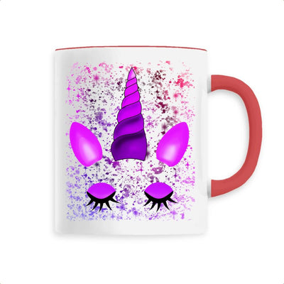 Mug Licorne Endormie Rose rouge 