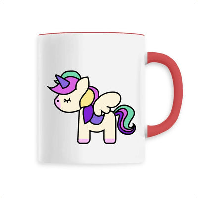 Mug licorne cute rouge 