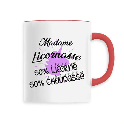Mug licornasse licorne chaudasse rouge 
