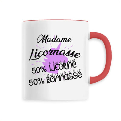Mug licornasse licorne bonnasse rouge 