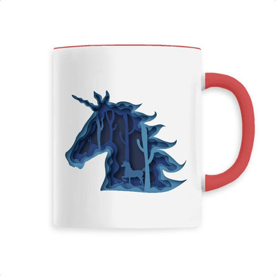 mug licorne féerique rouge