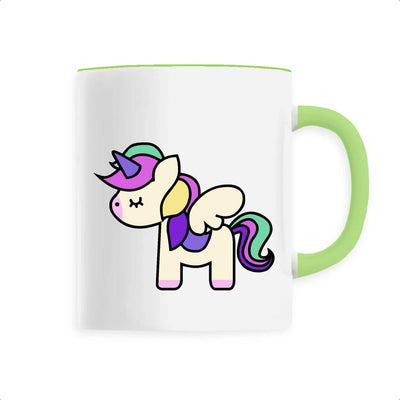 Mug licorne cute vert 