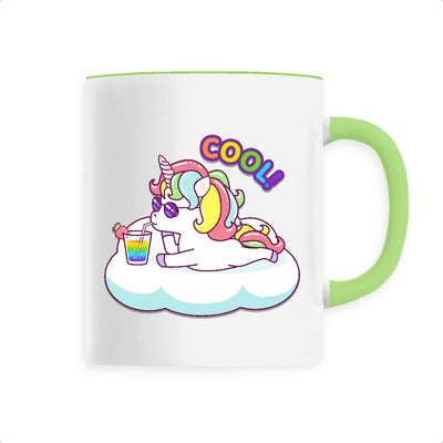Mug licorne cool vert