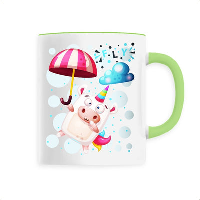 Mug Licorne Crazy Fly vert