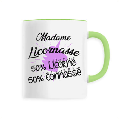 Mug licornasse licorne connasse vert