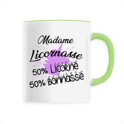 Mug licornasse licorne bonnasse vert
