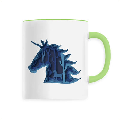 mug licorne féerique vert